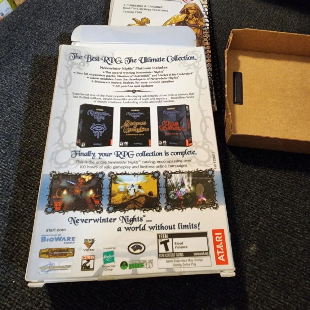 Neverwinter Nights: Platinum -- DVD‎ Edition (PC, 2004) Case And Booklet ONLY